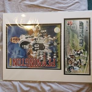 New York Jets USPS 16x12 Team & Chad Pennington 2003 Matted Photos